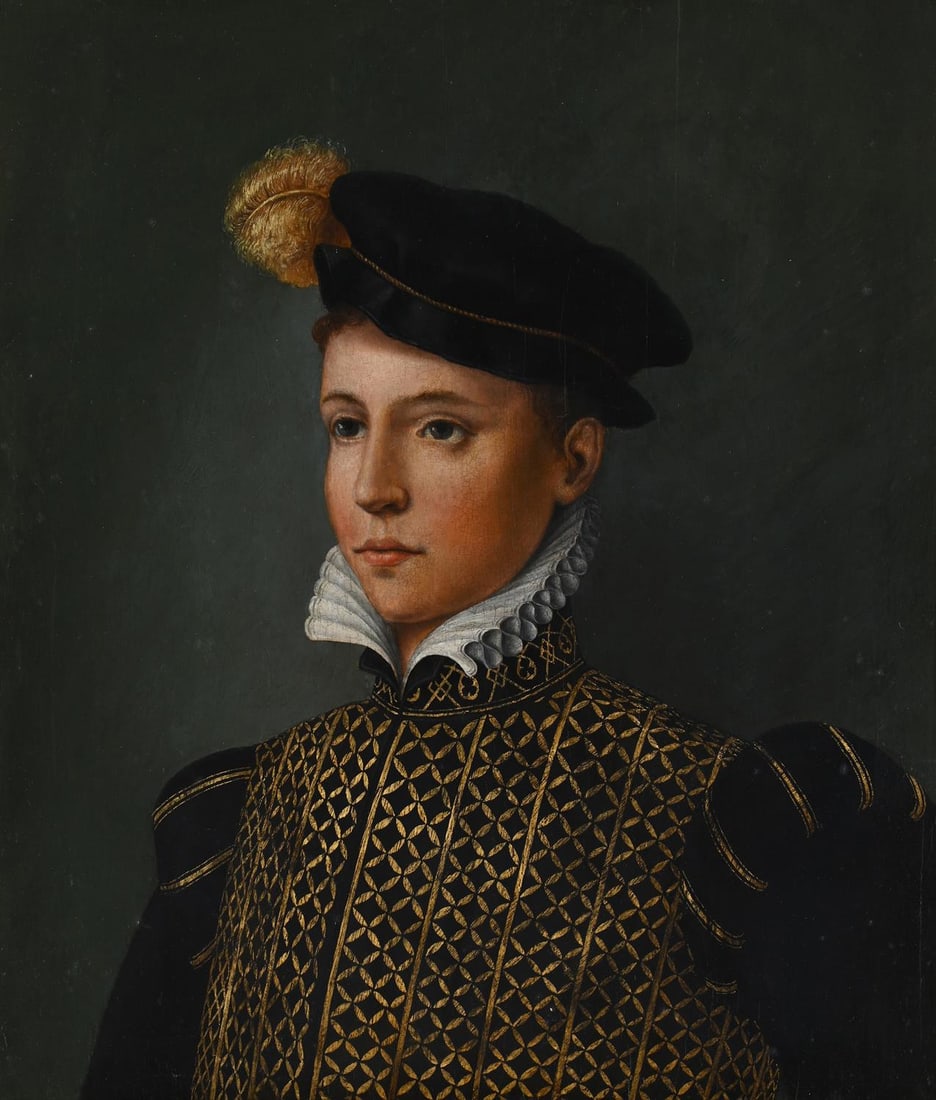 MANNER OF FRANÇOIS CLOUET, A PORTRAIT THOUGHT TO BE OF CHARLES IX OF FRANCE (1 of 3)