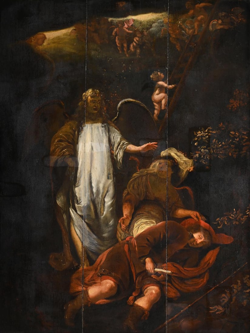 CIRCLE OF FERDINAND BOL (DUTCH 1616-1680), JACOB'S DREAM (1 of 3)