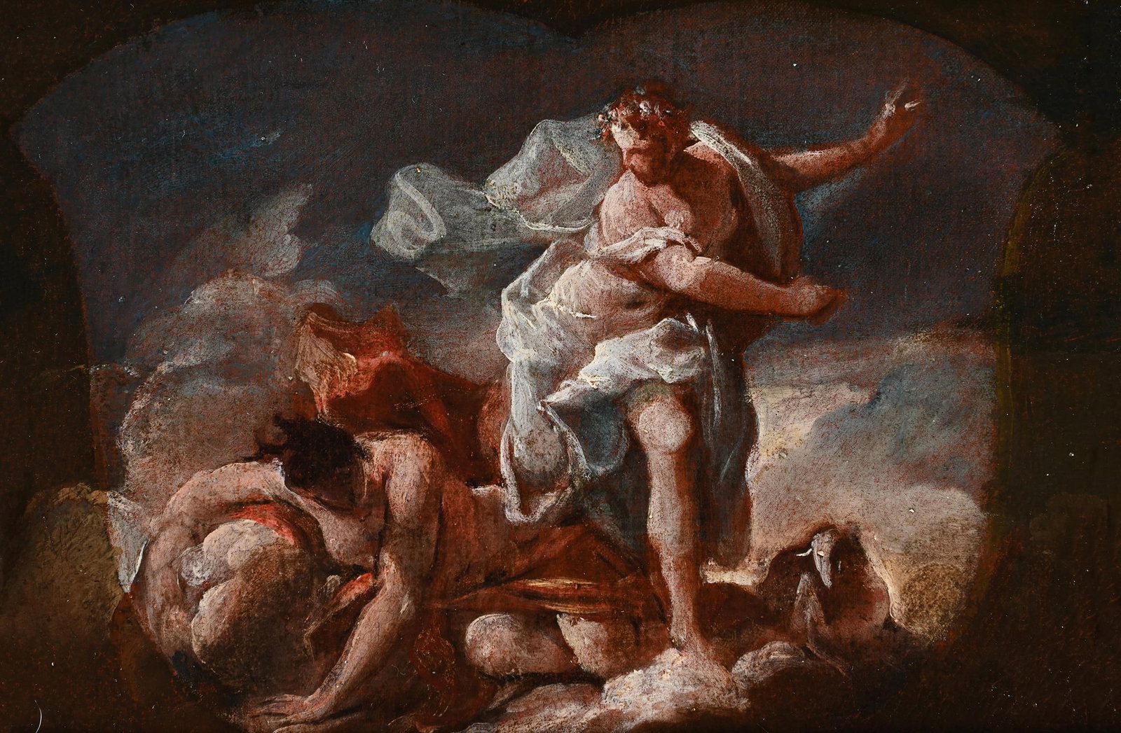 CIRCLE OF CARLO INNOCENZO CARLONI (ITALIAN 1687-1775), SKETCH OF TWO FIGURES (1 of 3)