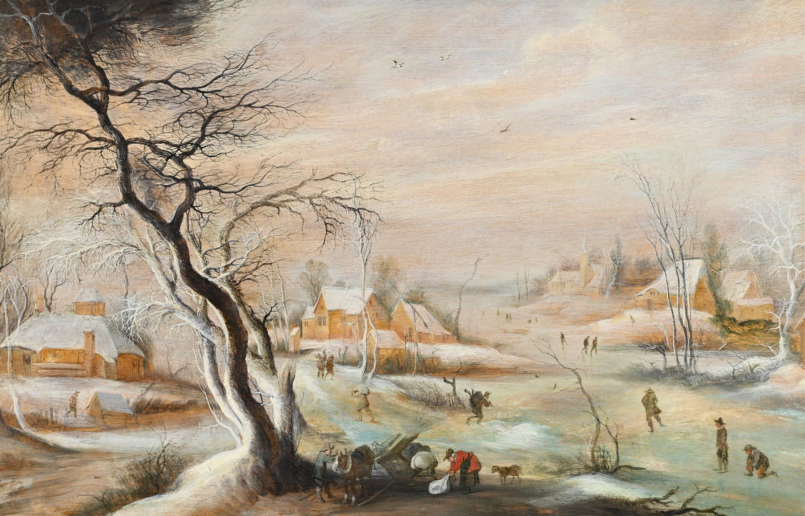 FLEMISH SCHOOL (17TH CENTURY), WINTER LANDSCAPE (1 of 3)