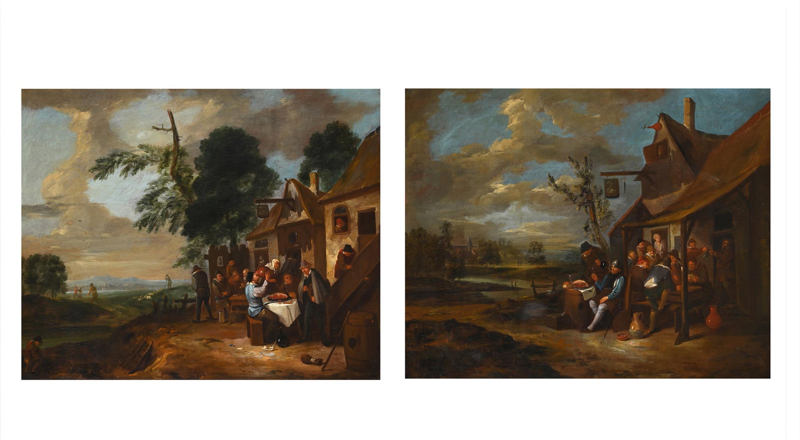 FOLLOWER OF PIETER DE BLOOT, MERRYMAKING OUTSIDE THE SWAN INN (2) (1 of 7)