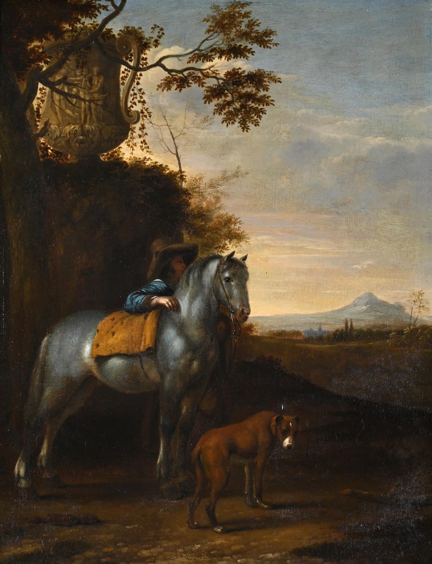 FOLLOWER OF DIRK STOOP, TRAVELLER WITH HORSE AND DOG (1 of 3)