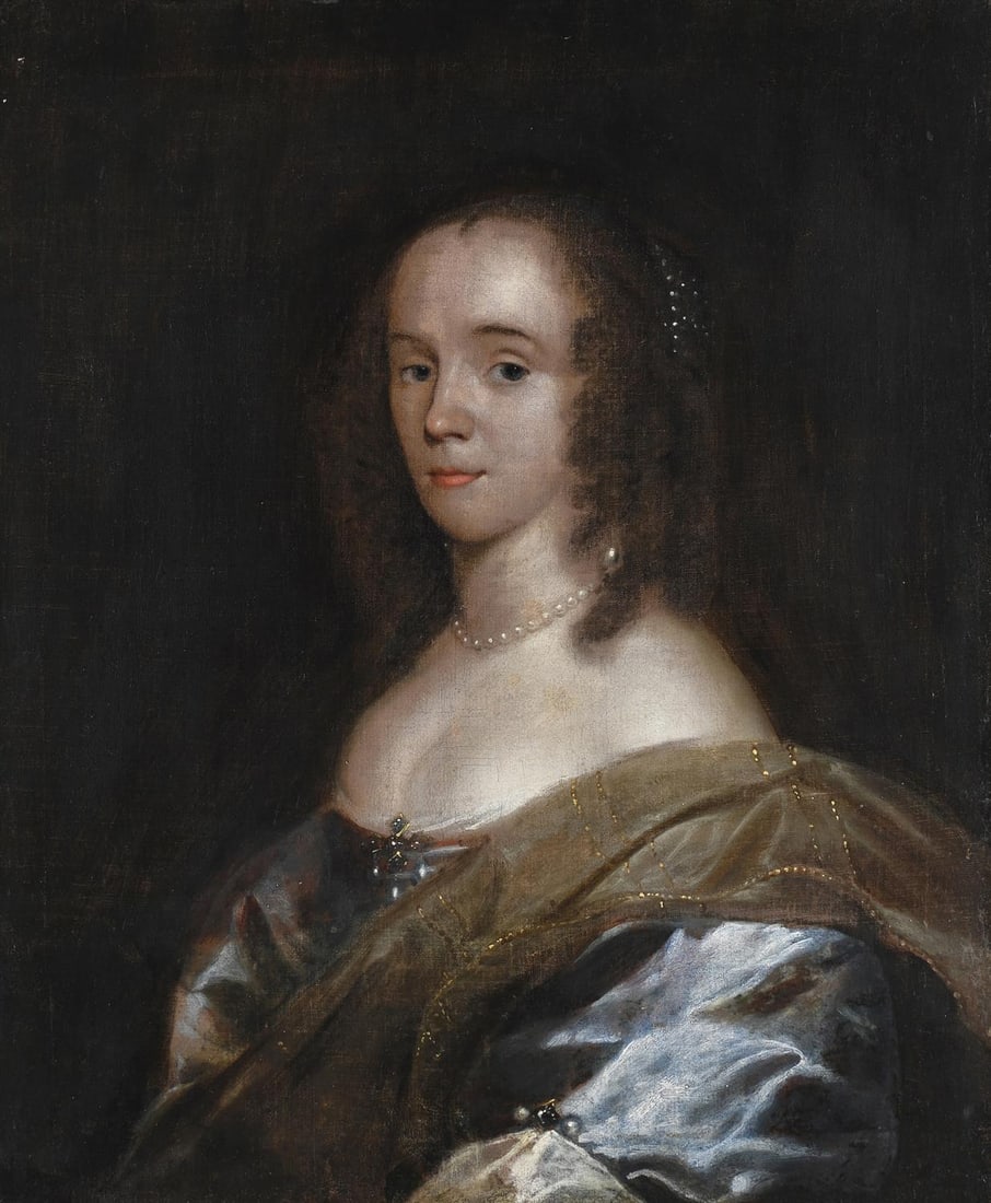 CIRCLE OF SIR ANTHONY VAN DYCK (FLEMISH 1599-1641), PORTRAIT OF A LADY IN A BLUE DRESS (1 of 3)