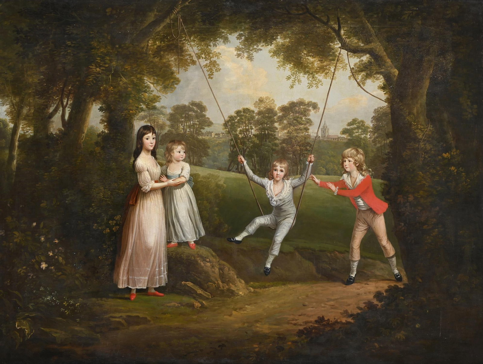 ENGLISH SCHOOL (18TH CENTURY), A GROUP PORTRAIT, TRADITIONALLY IDENTIFIED AS THE KERR CHILDREN (1 of 3)