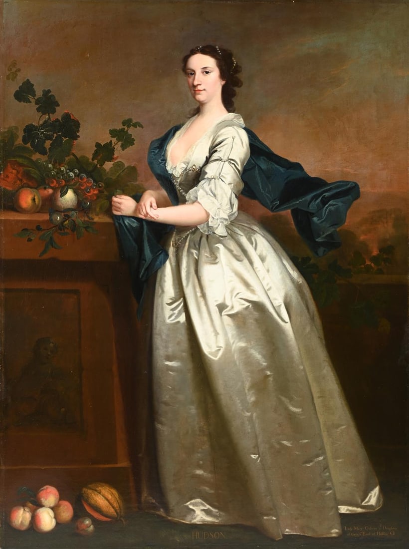 THOMAS HUDSON (BRITISH 1701-1779), PORTRAIT OF LADY MARY OSBORN (1 of 8)