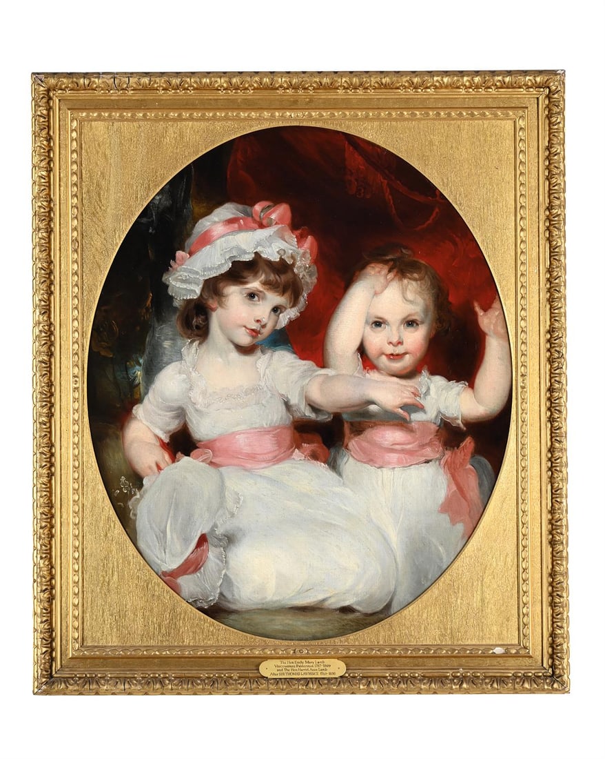 AFTER SIR THOMAS LAWRENCE, PORTRAIT OF THE HON. EMILY MARY LAMB AND HER SISTER THE HON. HARRIET ANNE (1 of 3)