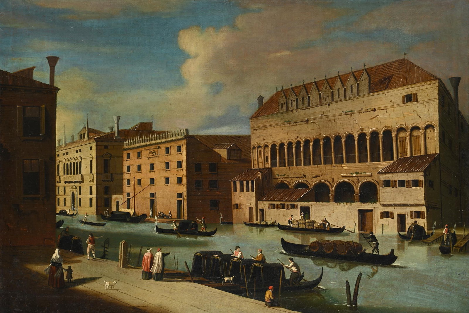 JACOPO FABRIS (ITALIAN CIRCA 1689-1761), VIEW OF THE GRAND CANAL WITH THE FONDACO DEI TURCHI: JACOPO FABRIS (ITALIAN CIRCA 1689-1761)VIEW OF THE GRAND CANAL WITH THE FONDACO DEI TURCHIOil on canvas56.5 x 82.5cm (22 x 32¼in.)Painted circa 1740-1750Provenance:Howard, Davies Street, LondonFr