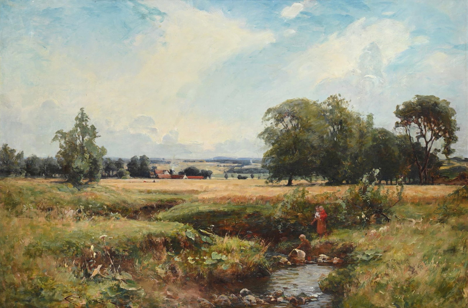 GEORGE WHITTON JOHNSTONE (BRITISH 1849-1901), AN ANGUS LANDSCAPE (1 of 3)