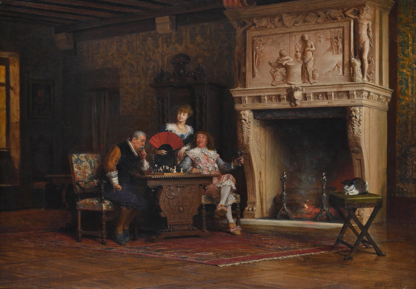 ALFRED HOLST TOURRIER (BRITISH 1836-1892), CHECKMATE (1 of 3)
