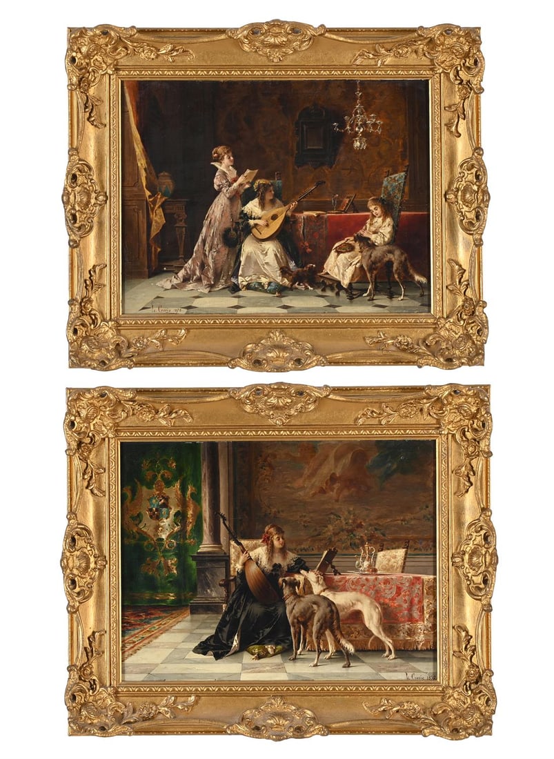 ATTRIBUTED TO LUIGI CROSIO (ITALIAN 1835-1915), MUSICAL SCENES (2) (1 of 7)