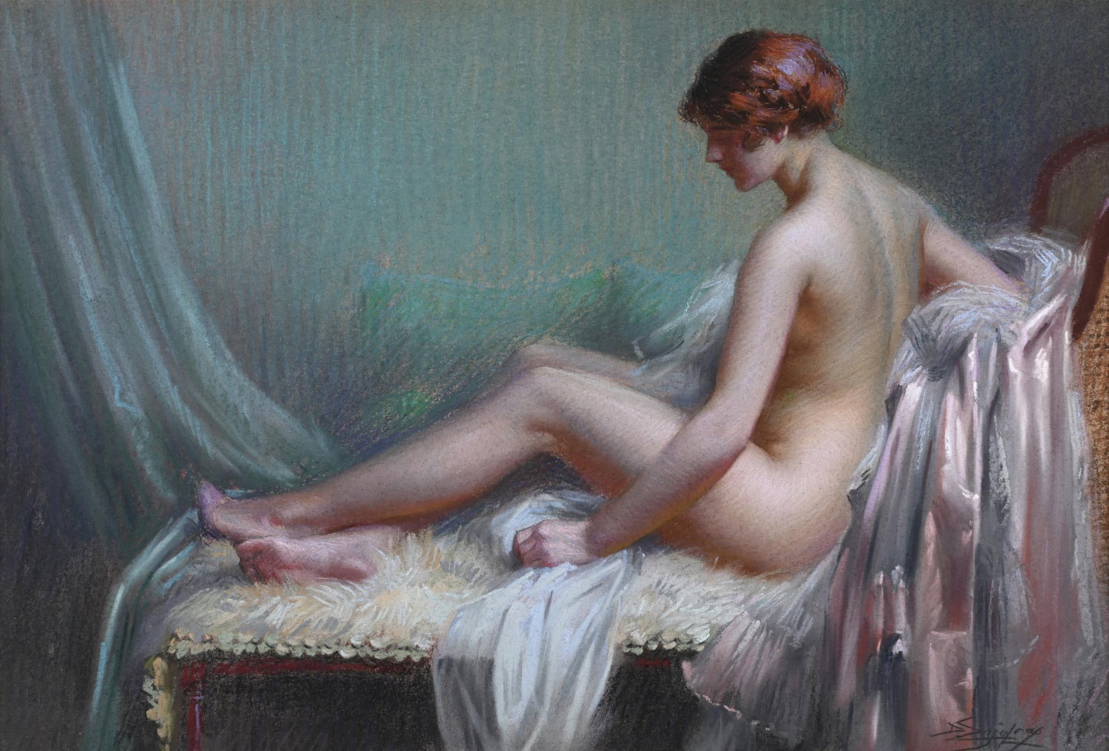 DELPHIN ENJOLRAS (FRENCH 1857-1945), THE MODEL (1 of 3)