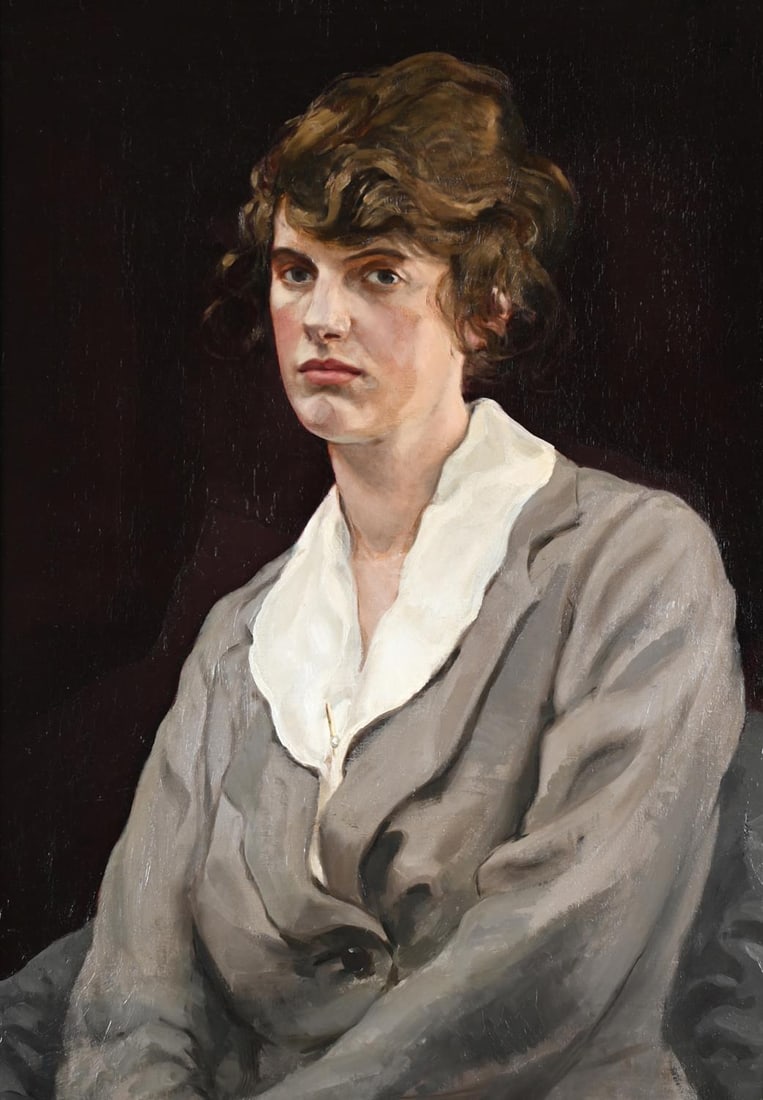 λ JOHN GEORGE HOOKHAM (BRITISH 1899-1972), PORTRAIT OF THE ARTIST'S COUSIN (1 of 3)
