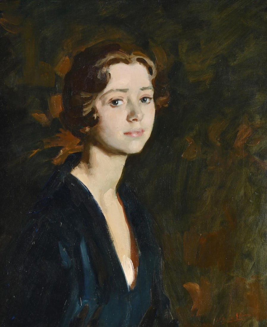 WILFRED GABRIEL DE GLEHN (BRITISH 1870-1951), PORTRAIT OF LOUISE ROGERS (1 of 3)