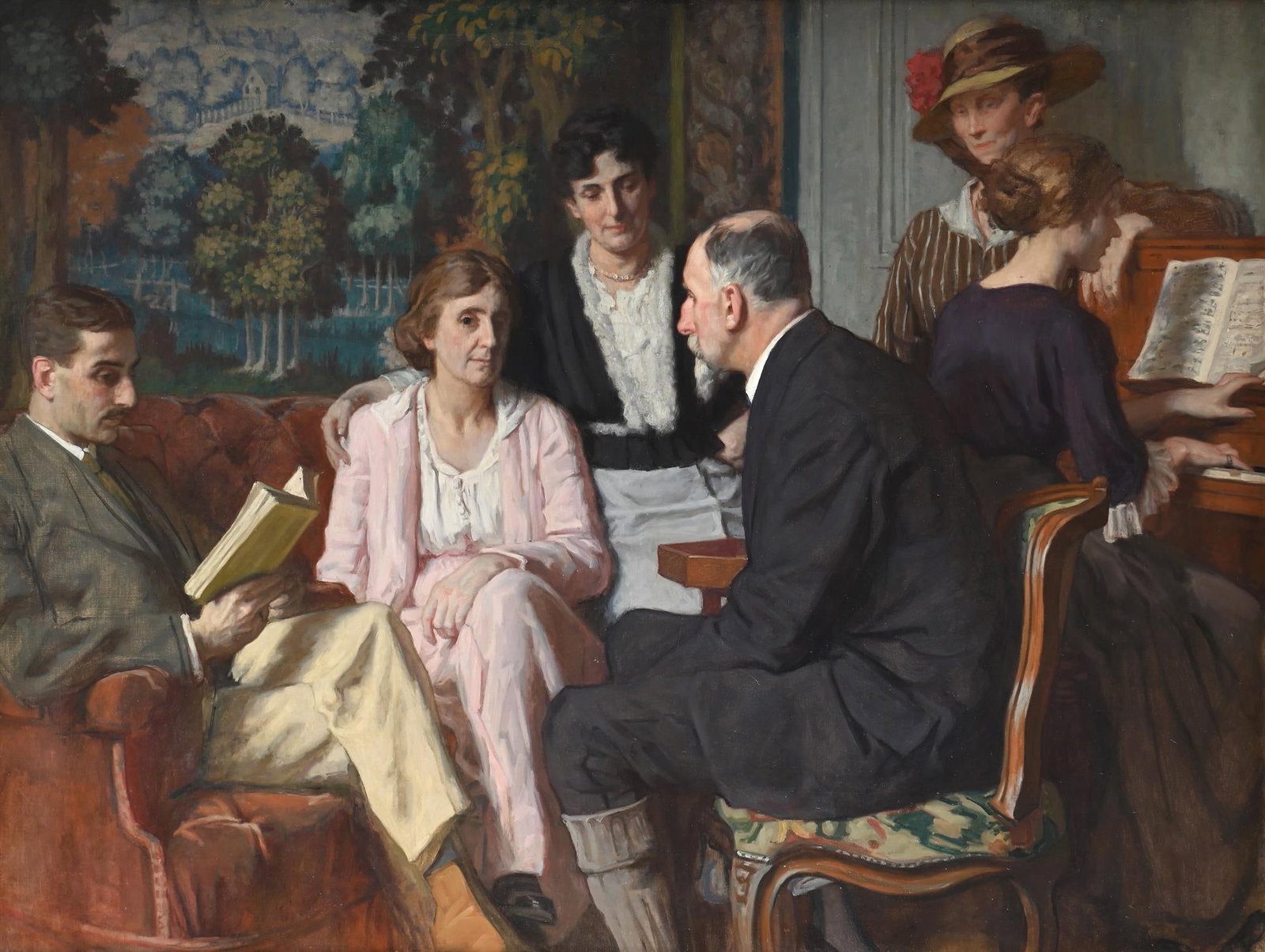 RÉNE-FRANÇOIS-XAVIER PRINET (FRENCH 1861 - 1946), BESSIE DAVIDSON AU SALON À LUXEUIL (1 of 3)