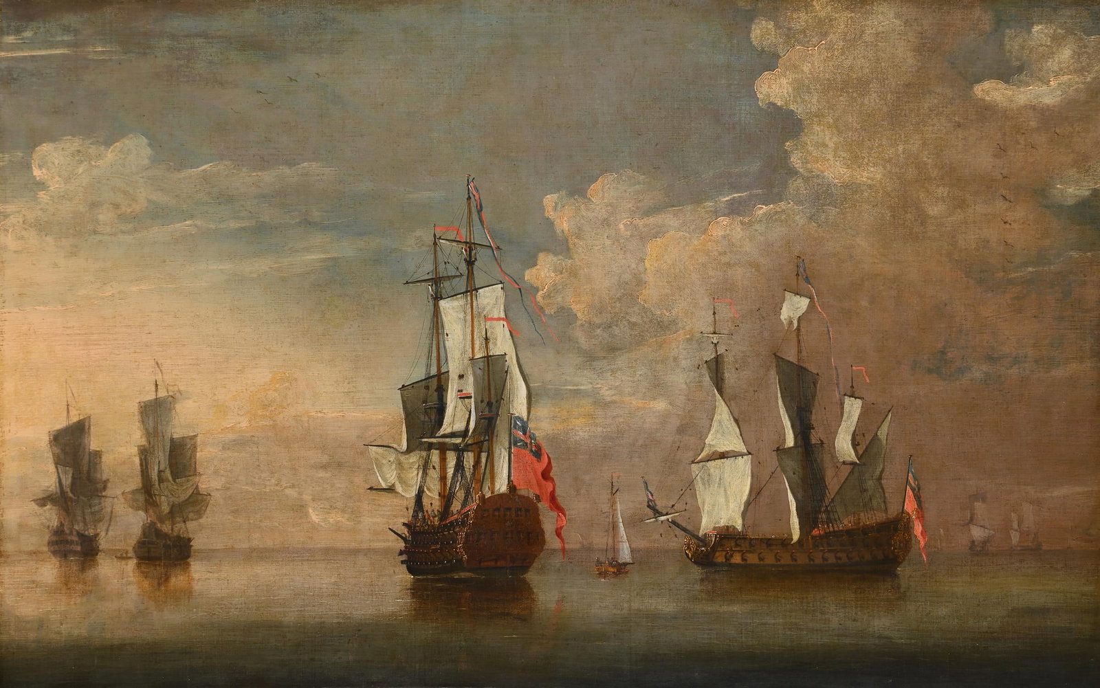 FOLLOWER OF PETER MONAMY, MEN-O-WAR OF THE RED SQUADRON BECALMED (1 of 3)