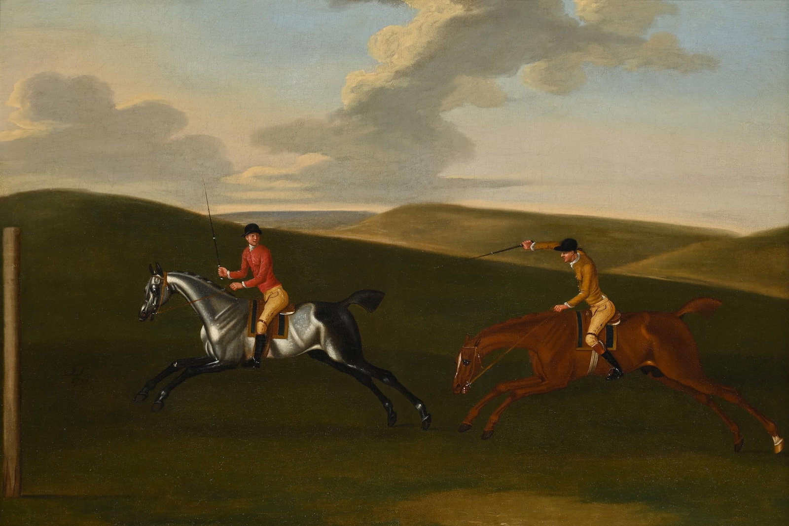 JAMES SEYMOUR (BRITISH CIRCA 1702-1752), A MATCH ON THE DOWNS (1 of 3)