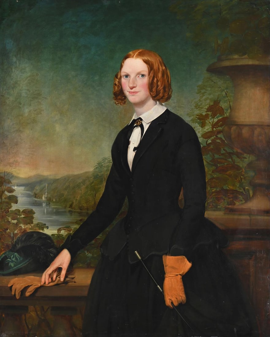 ENGLISH SCHOOL (19TH CENTURY), PORTRAIT OF A LADY WITH RIDING CROP (1 of 3)
