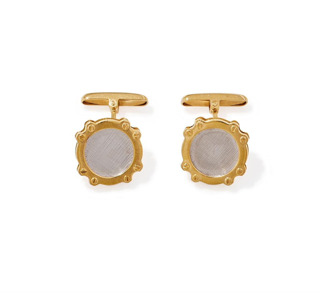LALAOUNIS, A PAIR OF BI-COLOUR CUFFLINKS (1 of 3)