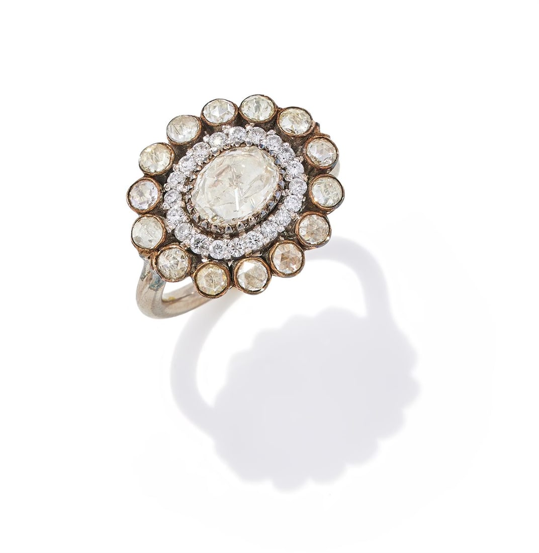 A DIAMOND TARGET CLUSTER RING (1 of 3)