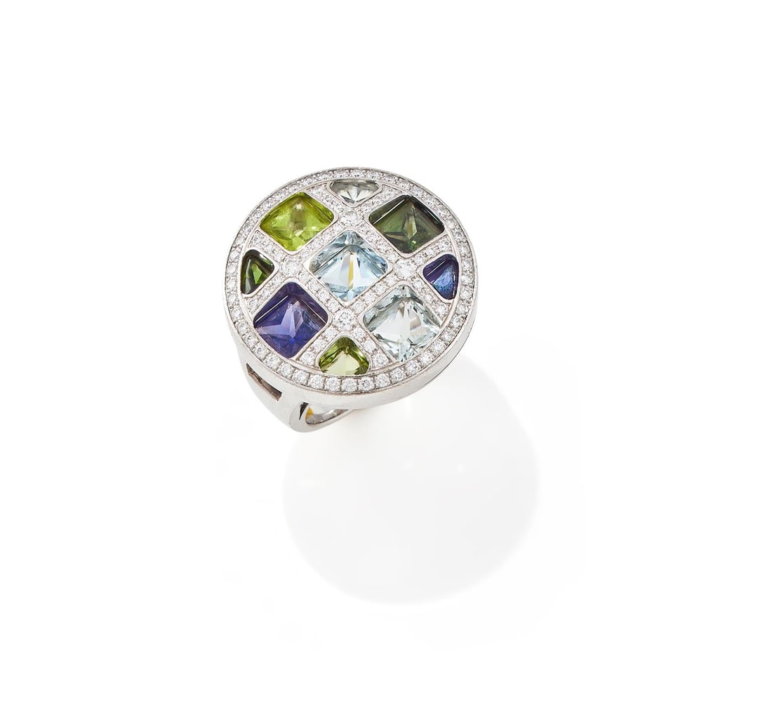 CARTIER, A DIAMOND AND GEM SET 'PASHA' RING (1 of 3)