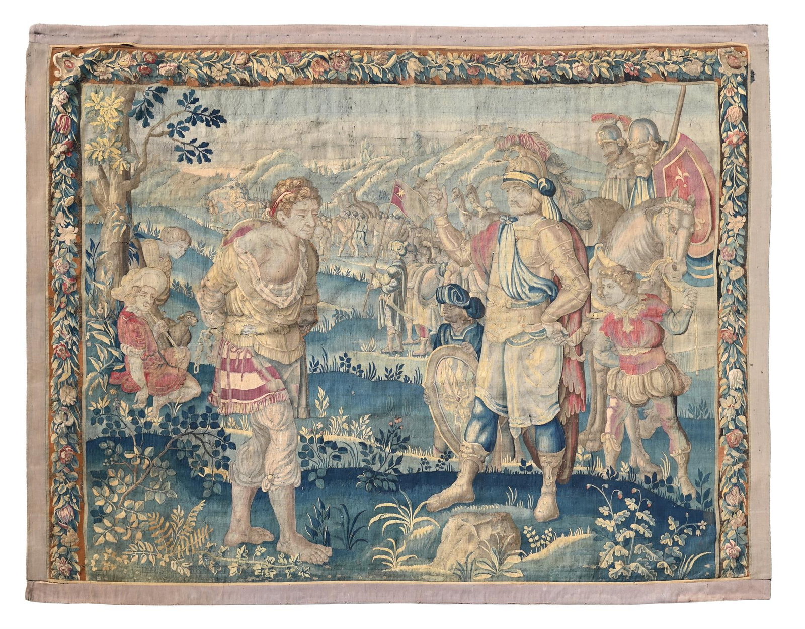 A FLEMISH HISTORICAL TAPESTRY 'THE TRIUMPH OF ROME', 17TH CENTURY (1 of 6)