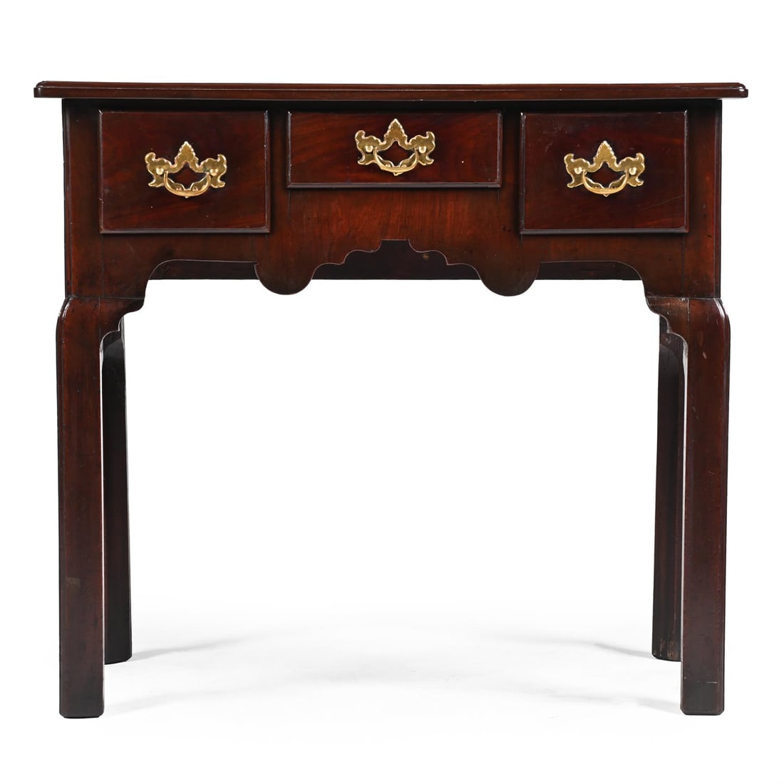 A GEORGE II MAHOGANY SIDE TABLE, MID 18TH CENTURY (1 of 3)