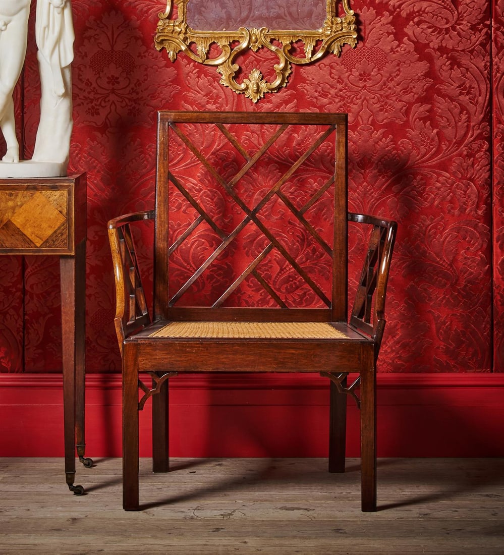 A MAHOGANY 'COCKPEN' ARMCHAIR, IN GEORGE III STYLE, 19TH CENTURY (1 of 4)