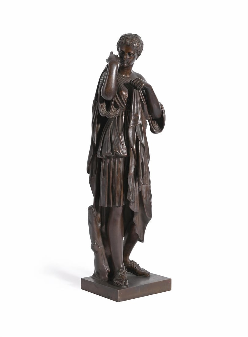 AFTER THE ANTIQUE, A BRONZE FIGURE OF DIANA OF GABII, BELGIAN, LATE 19TH CENTURY (1 of 5)