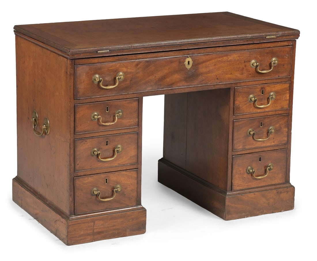 A GEORGE III MAHOGANY ARCHTECT'S DESK, IN THE MANNER OF THOMAS CHIPPENDALE, CIRCA 1770 (1 of 4)
