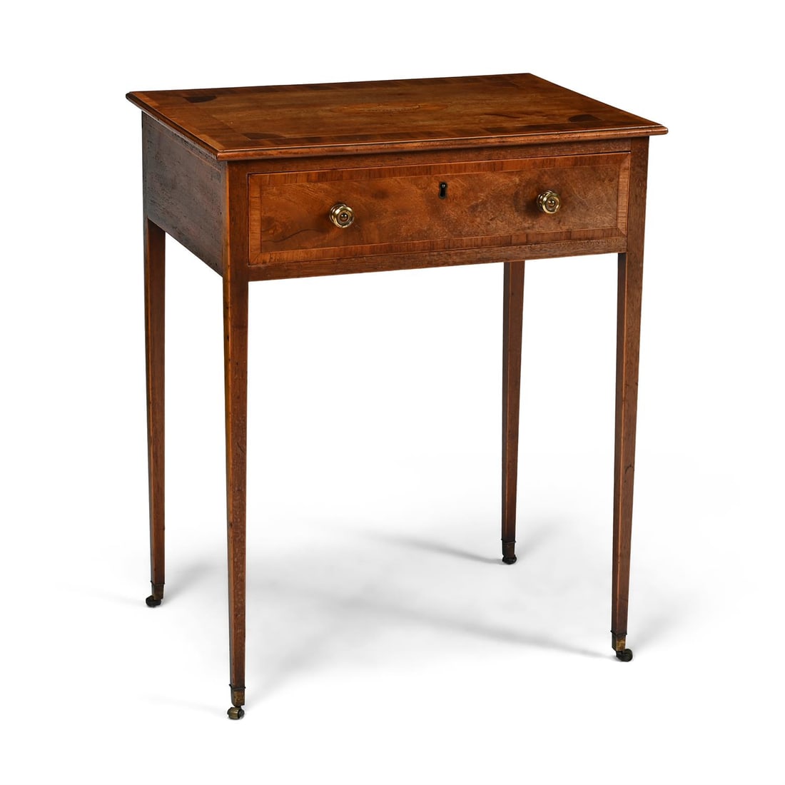 A GEORGE III MAHOGANY AND MARQUETRY SIDE OR CENTRE TABLE, CIRCA 1790 (1 of 3)