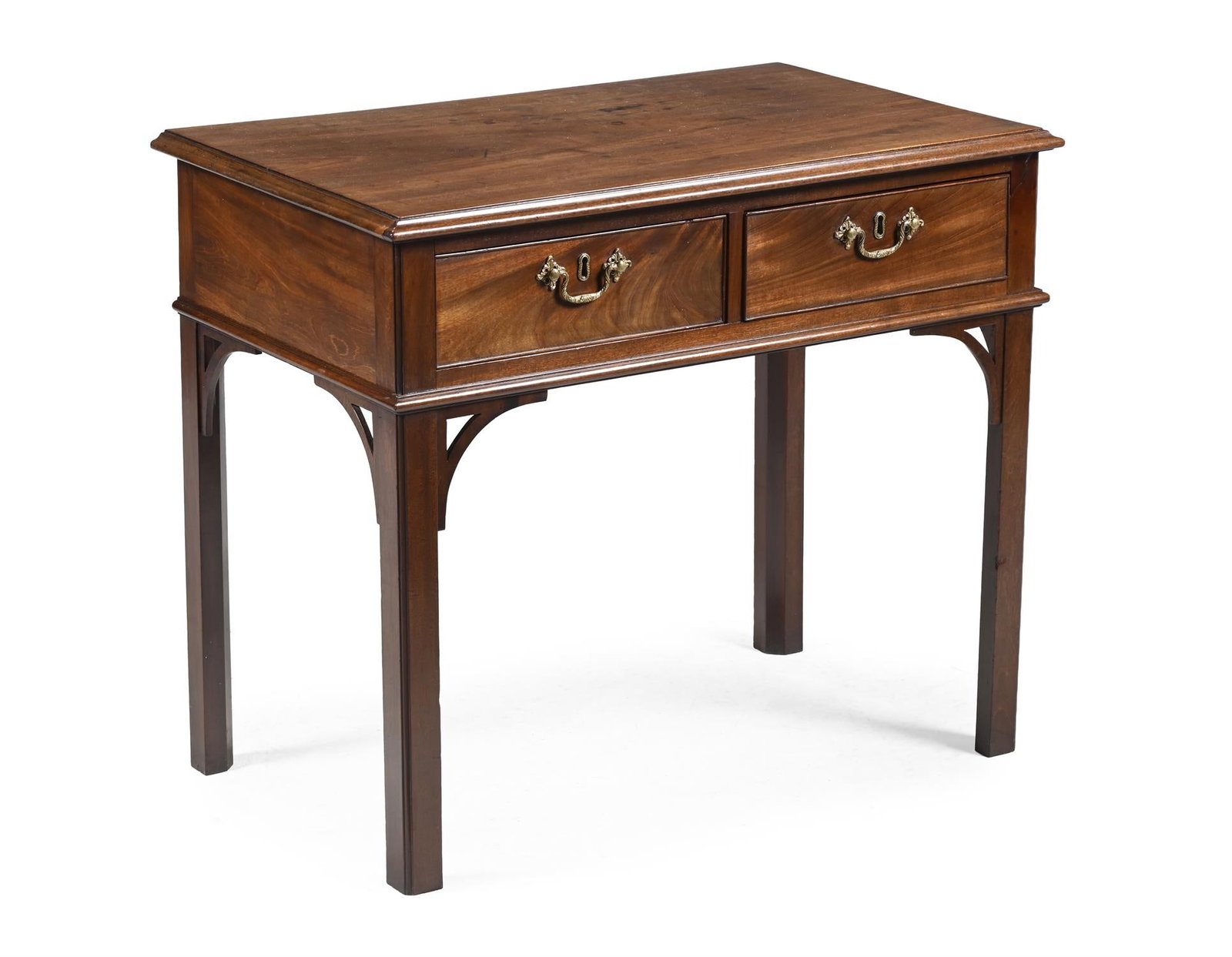 A GEORGE III MAHOGANY SIDE TABLE, IN THE MANNER OF THOMAS CHIPPENDALE, CIRCA 1770 (1 of 3)