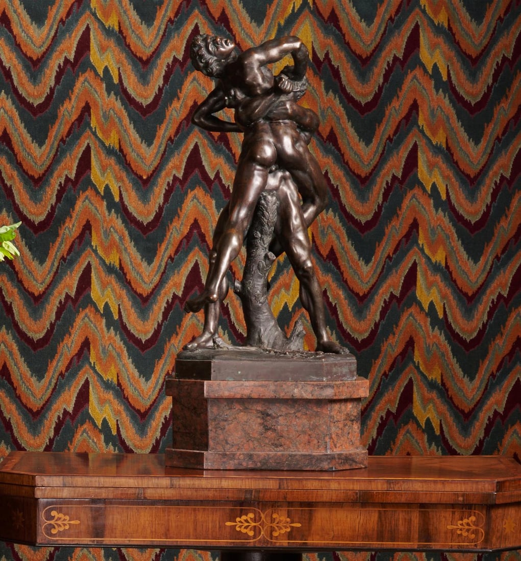 AFTER STEFANO MADERNO, A BRONZE GROUP OF HERCULES AND ANTAEUS, FRENCH, 19TH CENTURY (1 of 5)