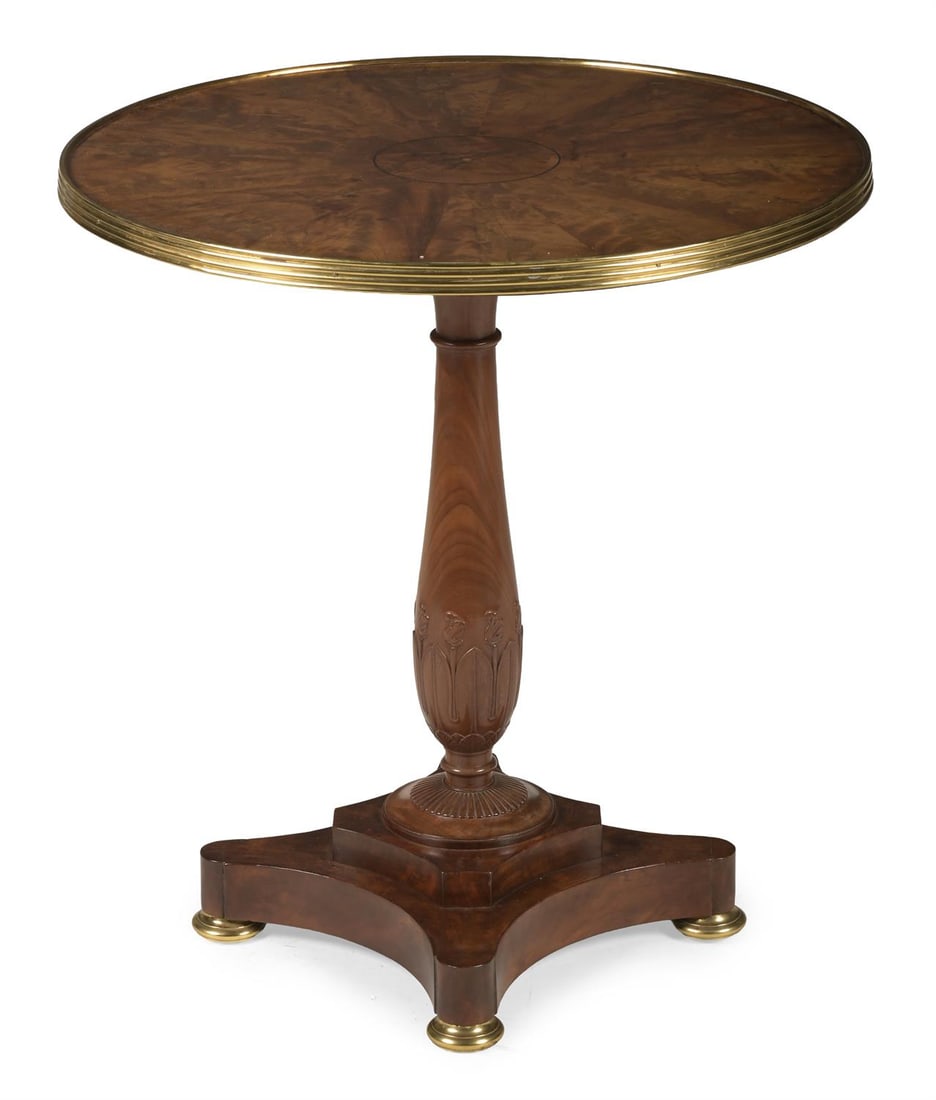 Y A CHARLES X MAHOGANY AND GILT BRASS OCCASIONAL TABLE, CIRCA 1830 (1 of 3)
