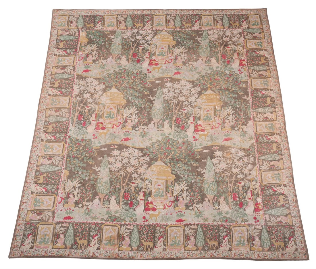 AN OTTOMAN BLOCK PRINTED AND PAINTED PANEL, 19TH CENTURY (1 of 4)