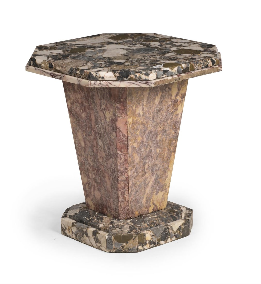 A LARGE SPECIMEN MARBLE CENTRE TABLE, 20TH CENTURY (1 of 3)