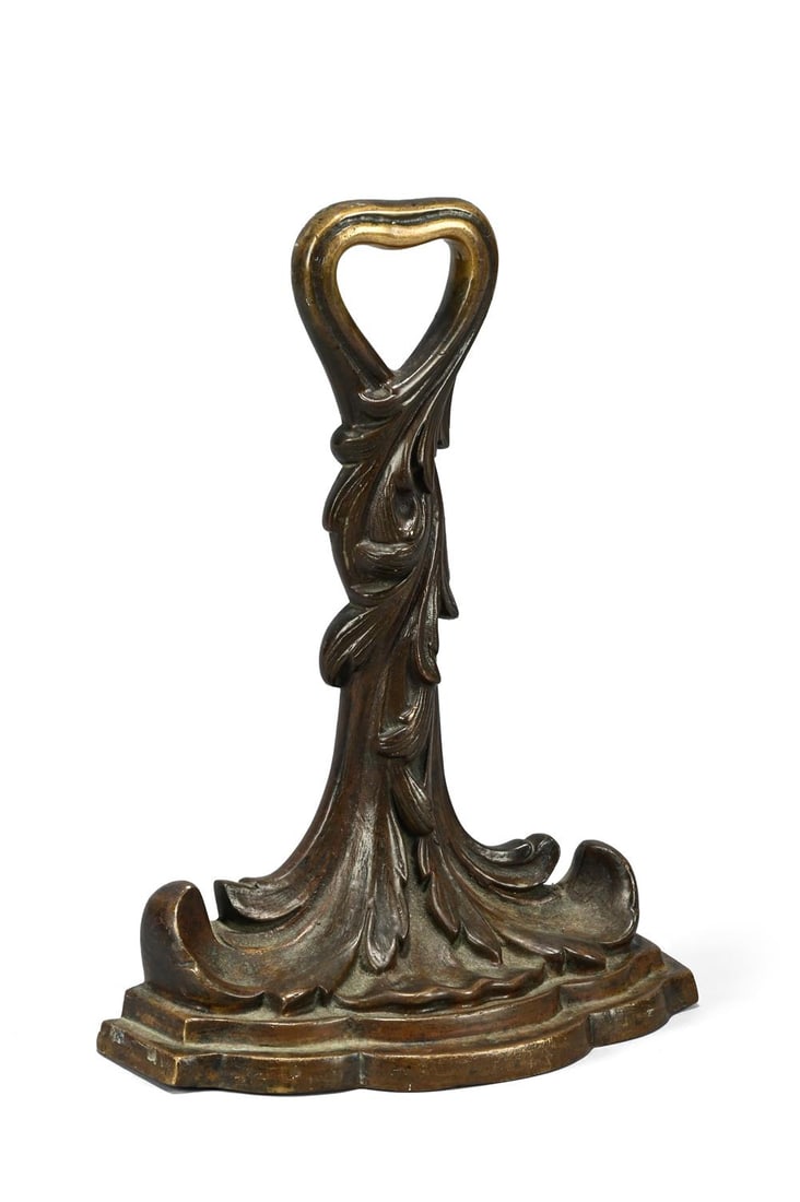 A VICTORIAN BRONZE DOOR STOP OR DOOR PORTER, MID 19TH CENTURY (1 of 4)