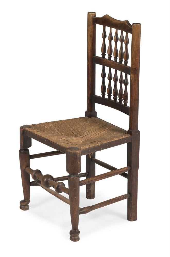 A SET OF EIGHT ELM AND ASH LANCASHIRE SPINDLE BACK CHAIRS, FIRST QUARTER 19TH CENTURY - 2