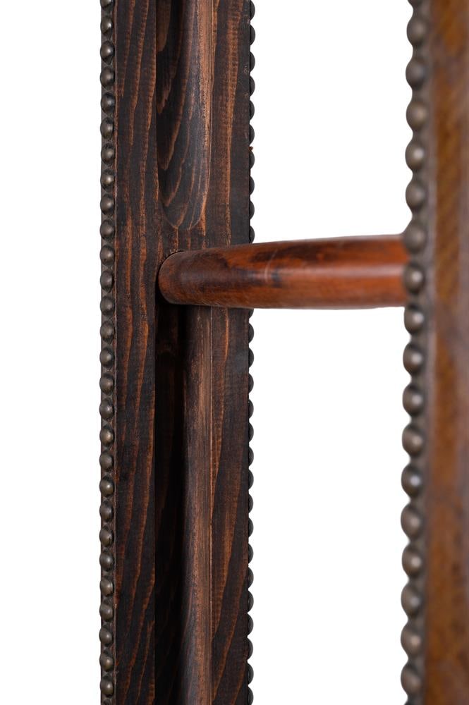 A LEATHER CLAD POLE LADDER, 20TH CENTURY - 3