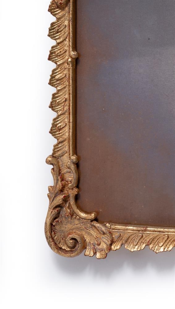 A CARVED WOOD AND GILT GESSO WALL MIRROR, FIRST HALF 19TH CENTURY - 2