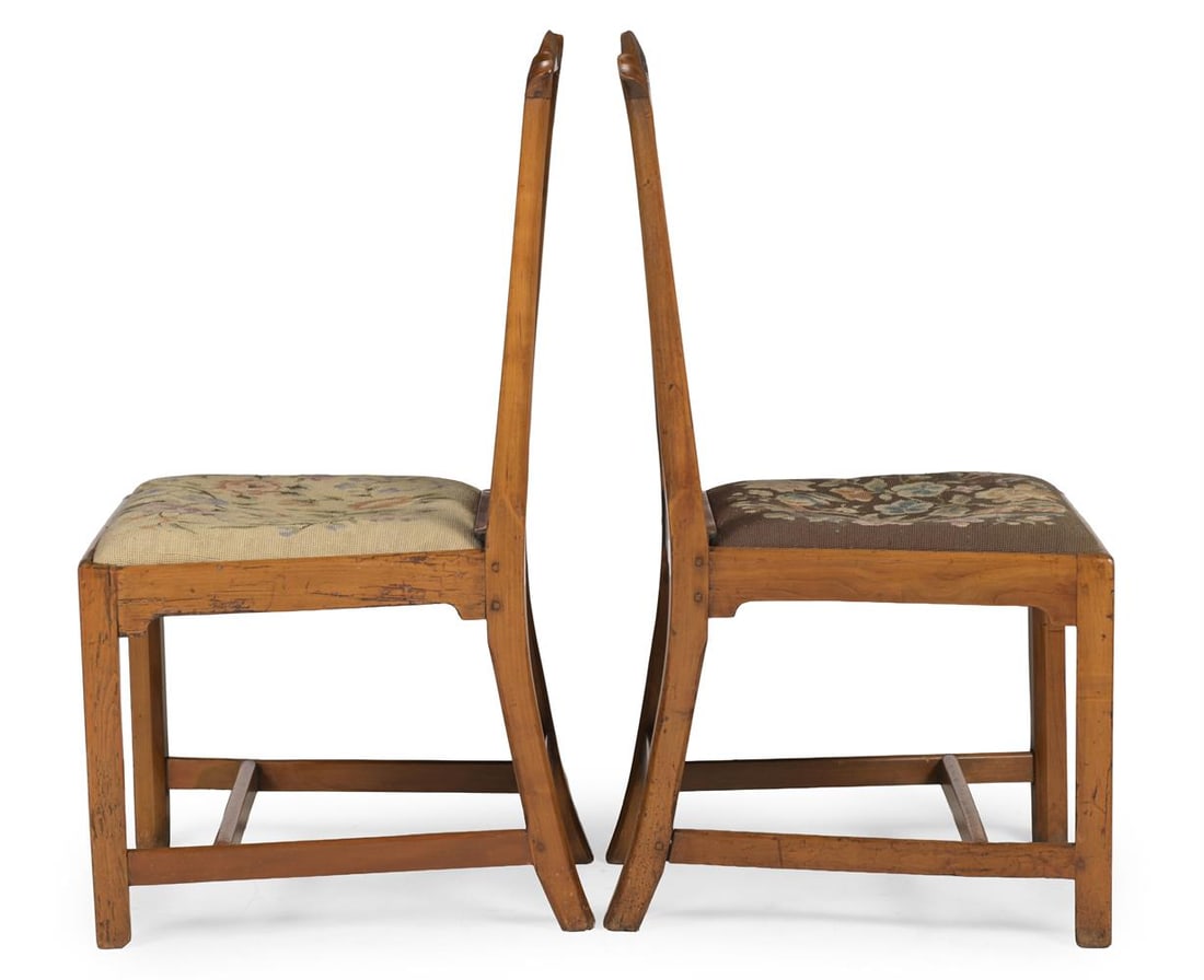A PAIR OF GEORGE III FRUITWOOD SIDE CHAIRS, CIRCA 1780 - 3