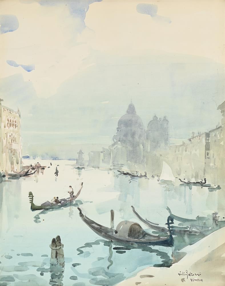 λ GIULIO FALZONI (ITALIAN 1900-1978), TWO VENETIAN VIEWS - 4