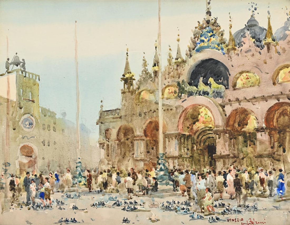 λ GIULIO FALZONI (ITALIAN 1900-1978), TWO VENETIAN VIEWS - 5