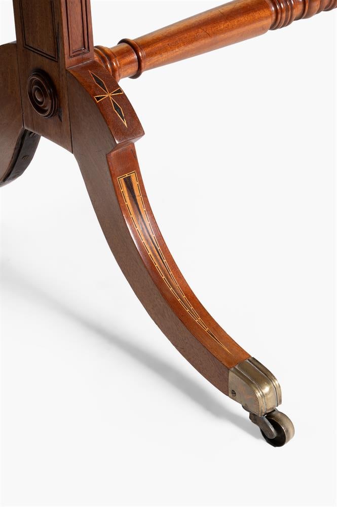 Y A REGENCY MAHOGANY AND ZEBRANO CROSSBANDED SOFA TABLE, IN THE MANNER OF GEORGE OAKLEY, CIRCA 1815 - 4