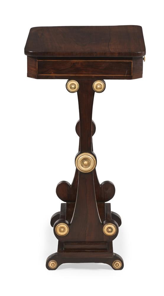 Y A REGENCY ROSEWOOD AND IVORY MOUNTED SIDE OR 'END' TABLE, CIRCA 1815 - 3