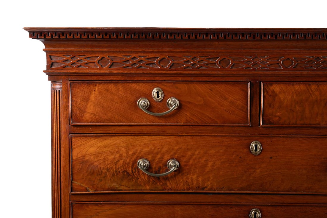 A GEORGE III MAHOGANY CHEST ON CHEST, CIRCA 1780 - 2