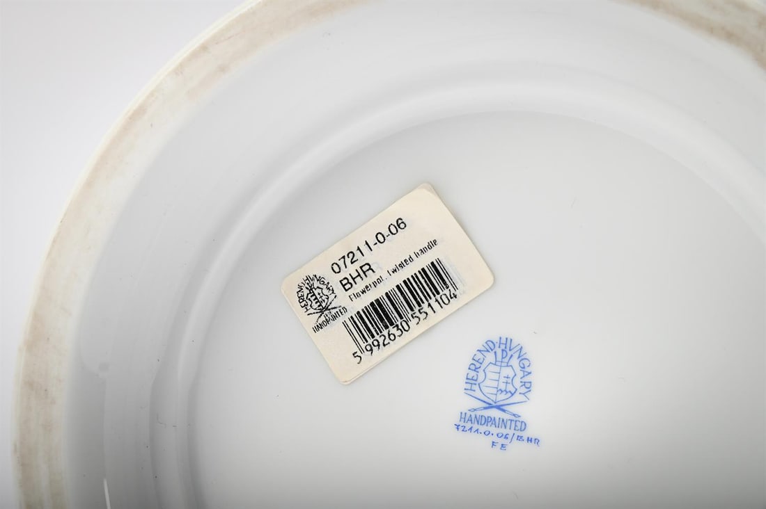A LARGE HEREND PORCELAIN SEAU A BOUTEILLE OR WINE BOTTLE COOLER, MODERN - 3