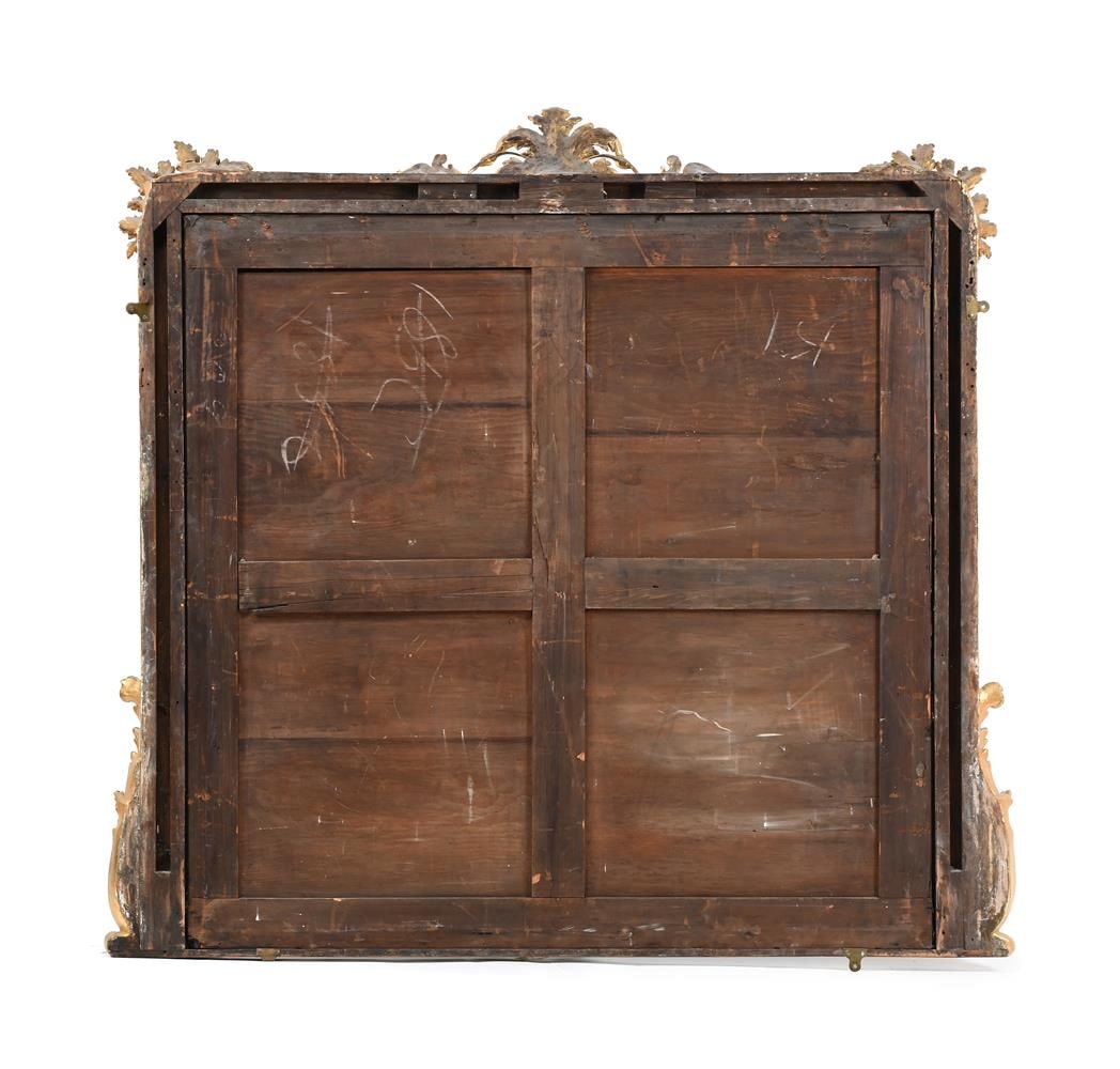 A ROCOCO REVIVAL CARVED WOOD AND GILT GESSO OVERMANTEL OR WALL MIRROR, FIRST HALF 19TH CENTURY - 2