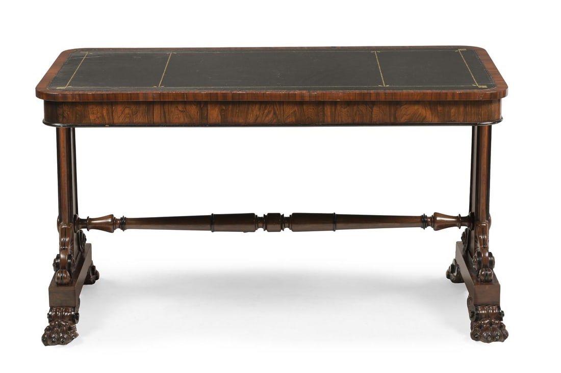 Y A GEORGE IV ROSEWOOD LIBRARY WRITING TABLE, CIRCA 1830 - 2