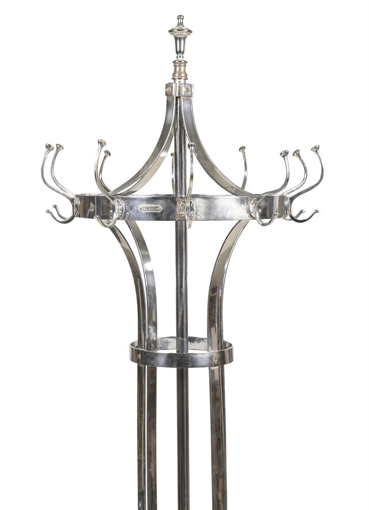 EMIL KISSLING, A POLISHED STEEL HALL STAND OR COAT STAND, PROBABLY FIRST HALF 20TH CENTURY - 2