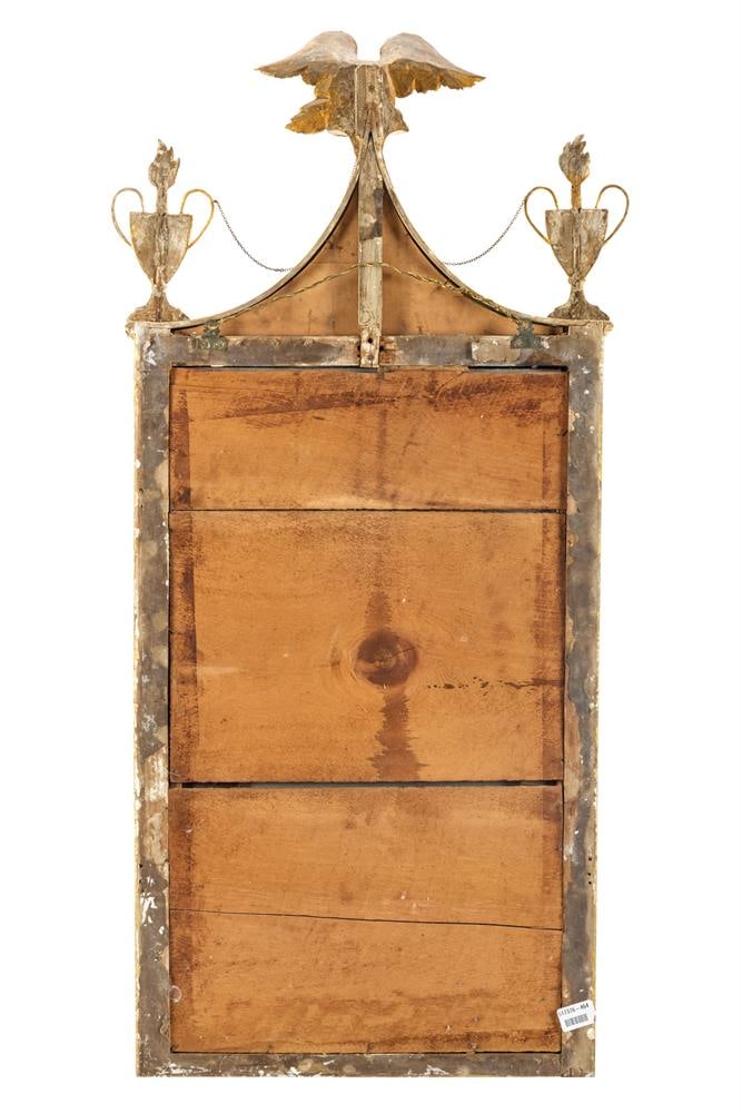 A REGENCY GILTWOOD AND VERRE EGLOMISE PIER MIRROR, EARLY 19TH CENTURY - 2